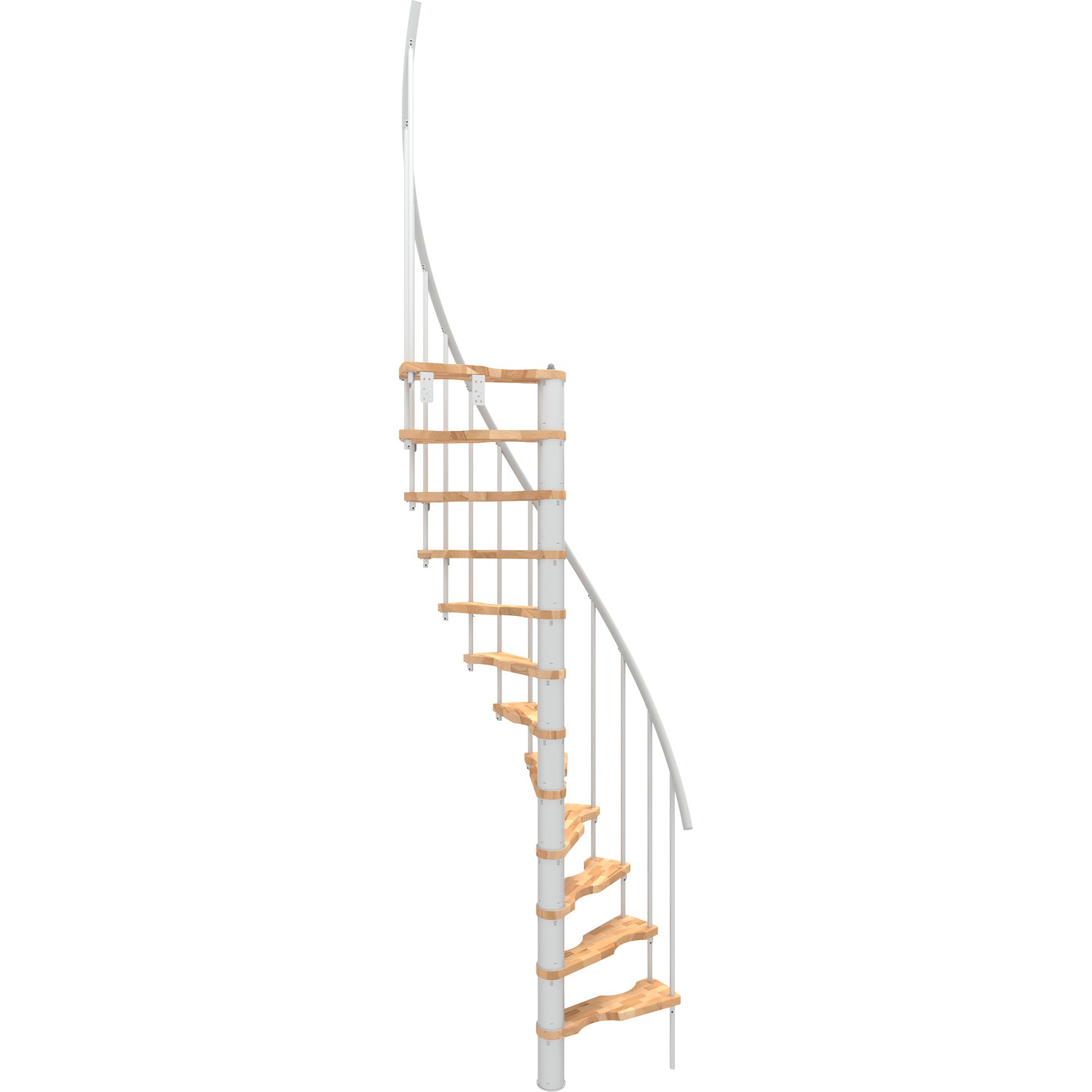 Minka Spindeltreppe Suono Smart Buche Weiß 140x78 cm Geschoßhöhe bis 305