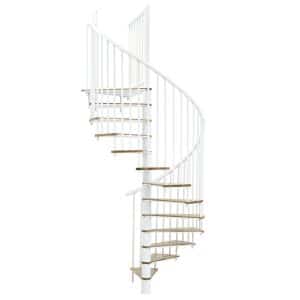 Minka Spindeltreppe Switch Ø 140 cm Eiche Weiß