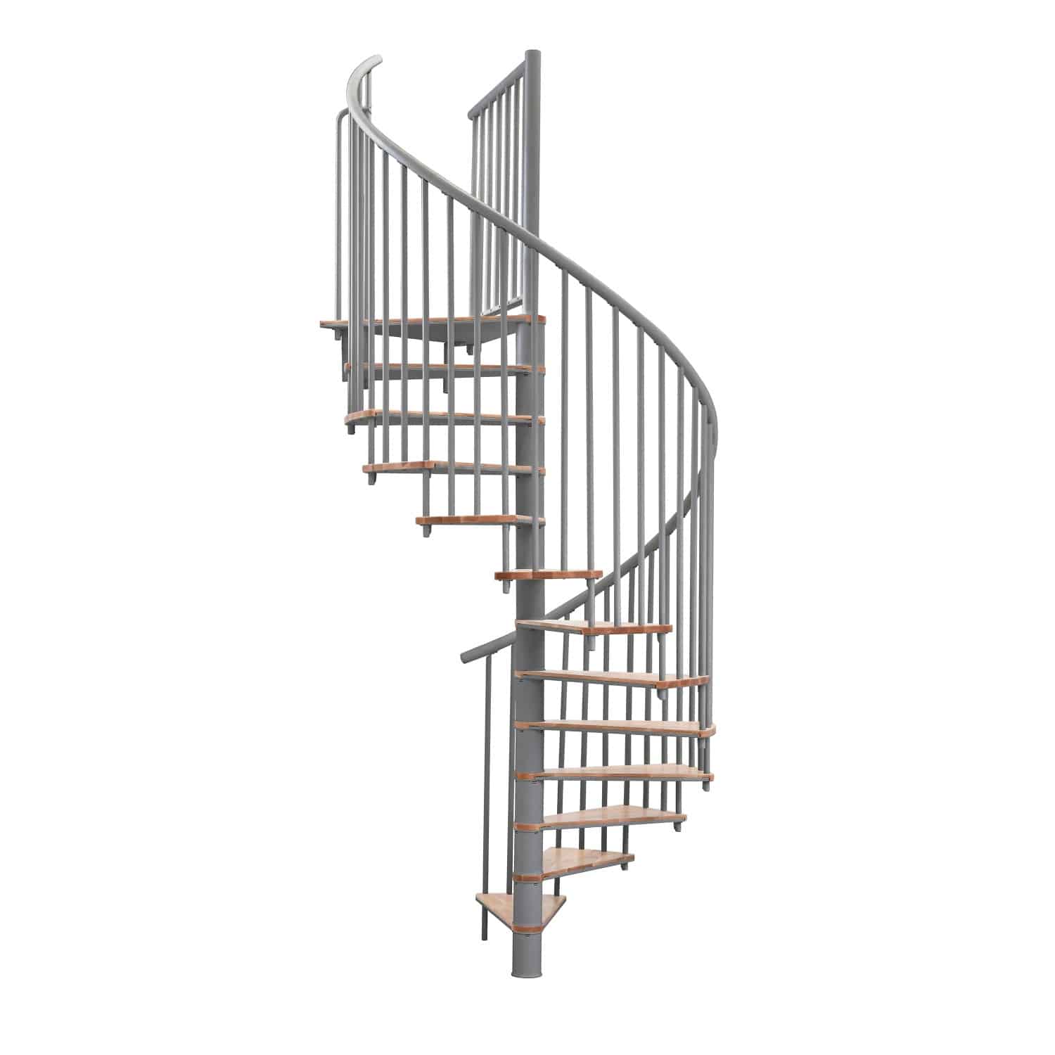 Minka Spindeltreppe Switch Ø 160 cm Grau-Buche Hell