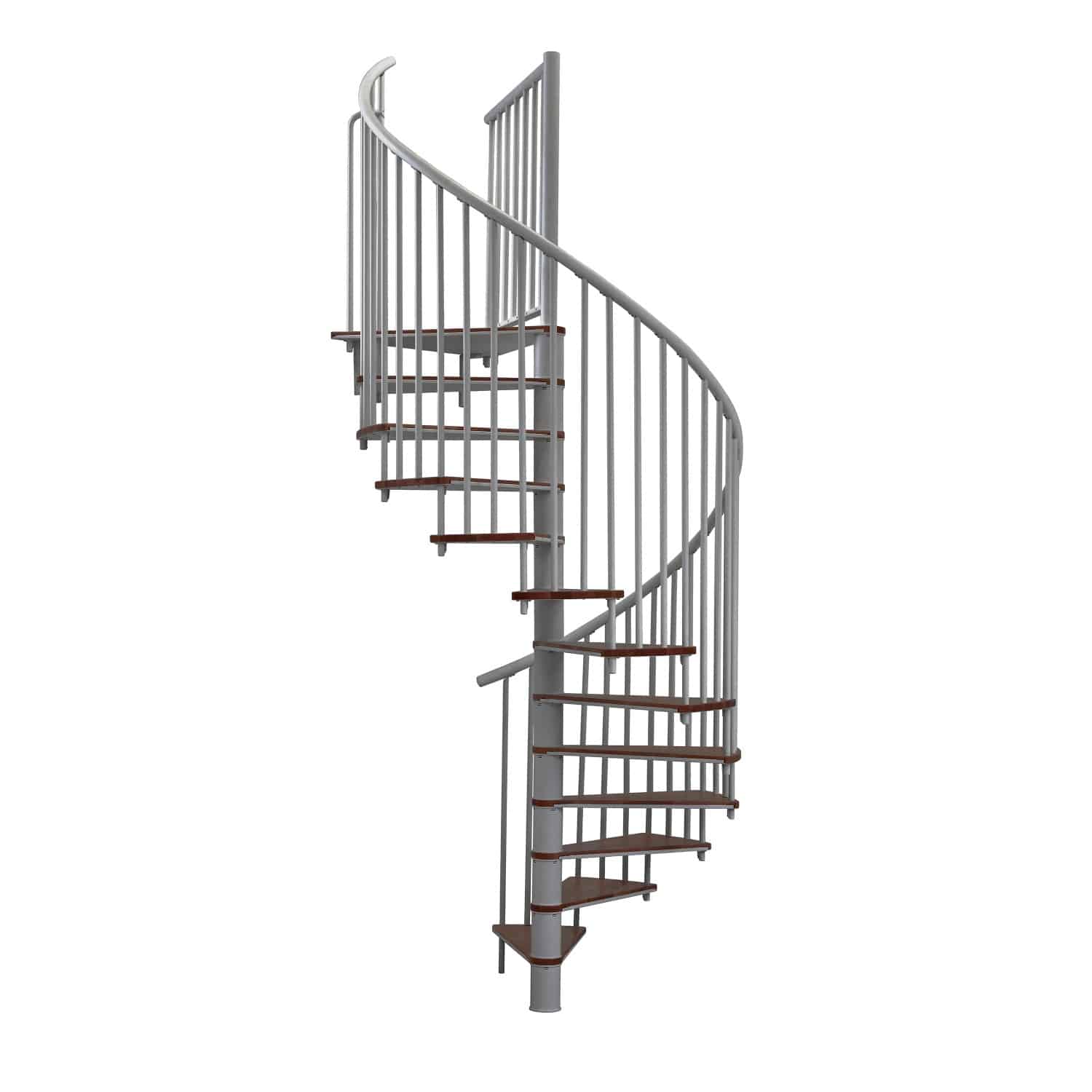 Minka Spindeltreppe Switch Ø 160 cm Walnuss-Grau