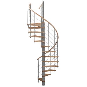Minka Spindeltreppe Venezia Buche Grau Ø 120 cm Geschosshöhe bis 305