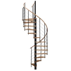 Minka Spindeltreppe Venezia Buche Schwarz Ø 160 cm Geschosshöhe bis 305
