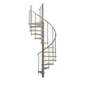 Minka Spindeltreppe Venezia Eiche Grau 120 cm