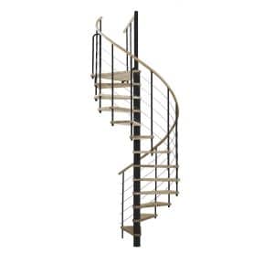 Minka Spindeltreppe Venezia Eiche Schwarz 140 cm