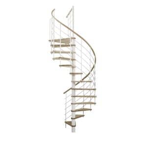 Minka Spindeltreppe Venezia Eiche Weiß 140 cm