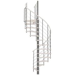 Minka Spindeltreppe Venezia Weiß Grau Ø 140 cm Geschosshöhe bis 305