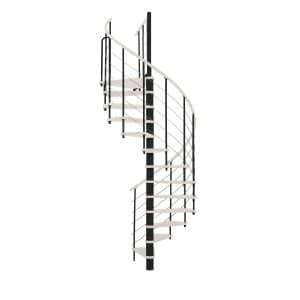 Minka Spindeltreppe Venezia Weiß Schwarz 120 cm