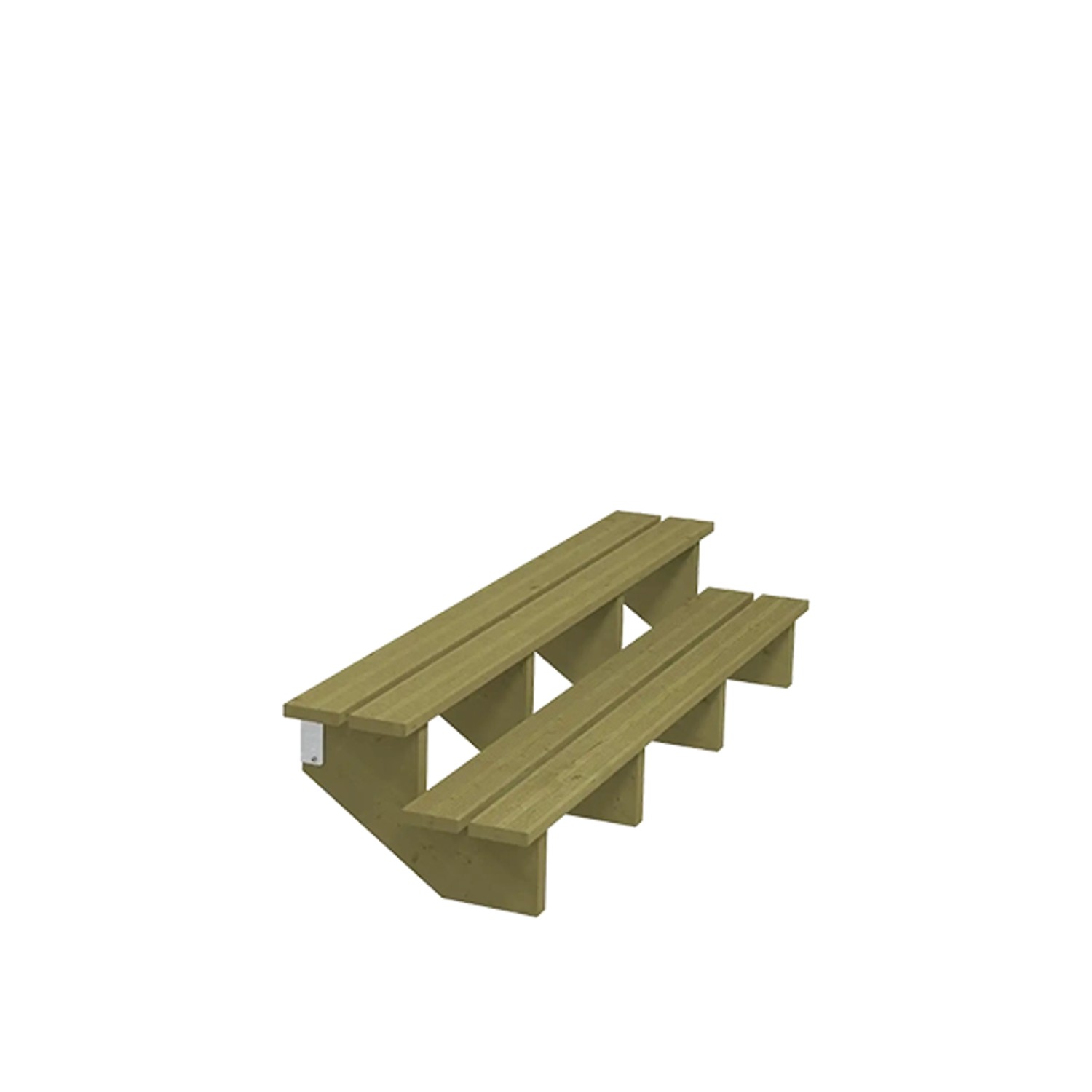 Plus A/S Terrassentreppe 2 Stufen 50x34x180 cm Druckimprägniert NTR Kl A