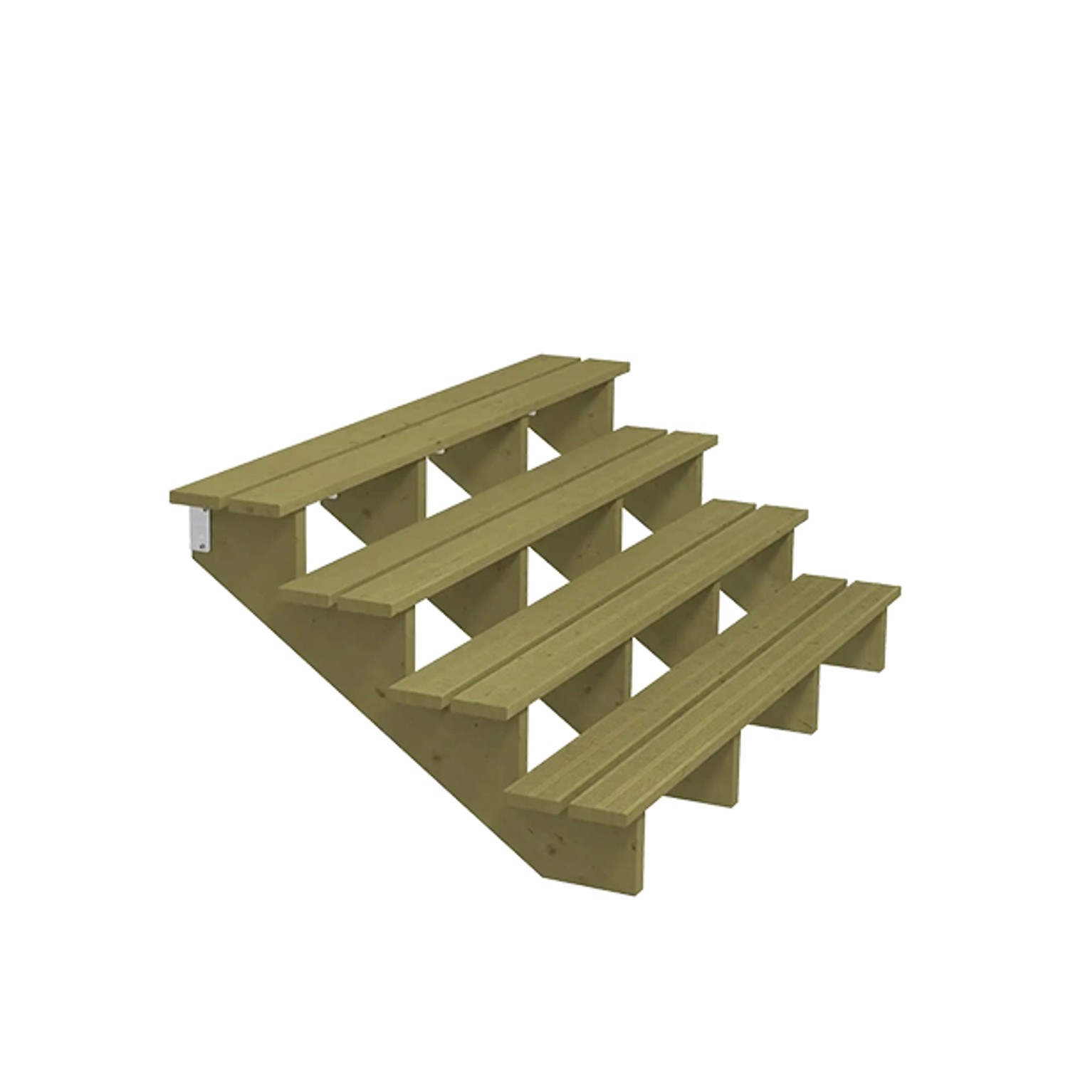 Plus A/S Terrassentreppe 4 Stufen 100x68x180 cm Druckimprägniert NTR Kl A