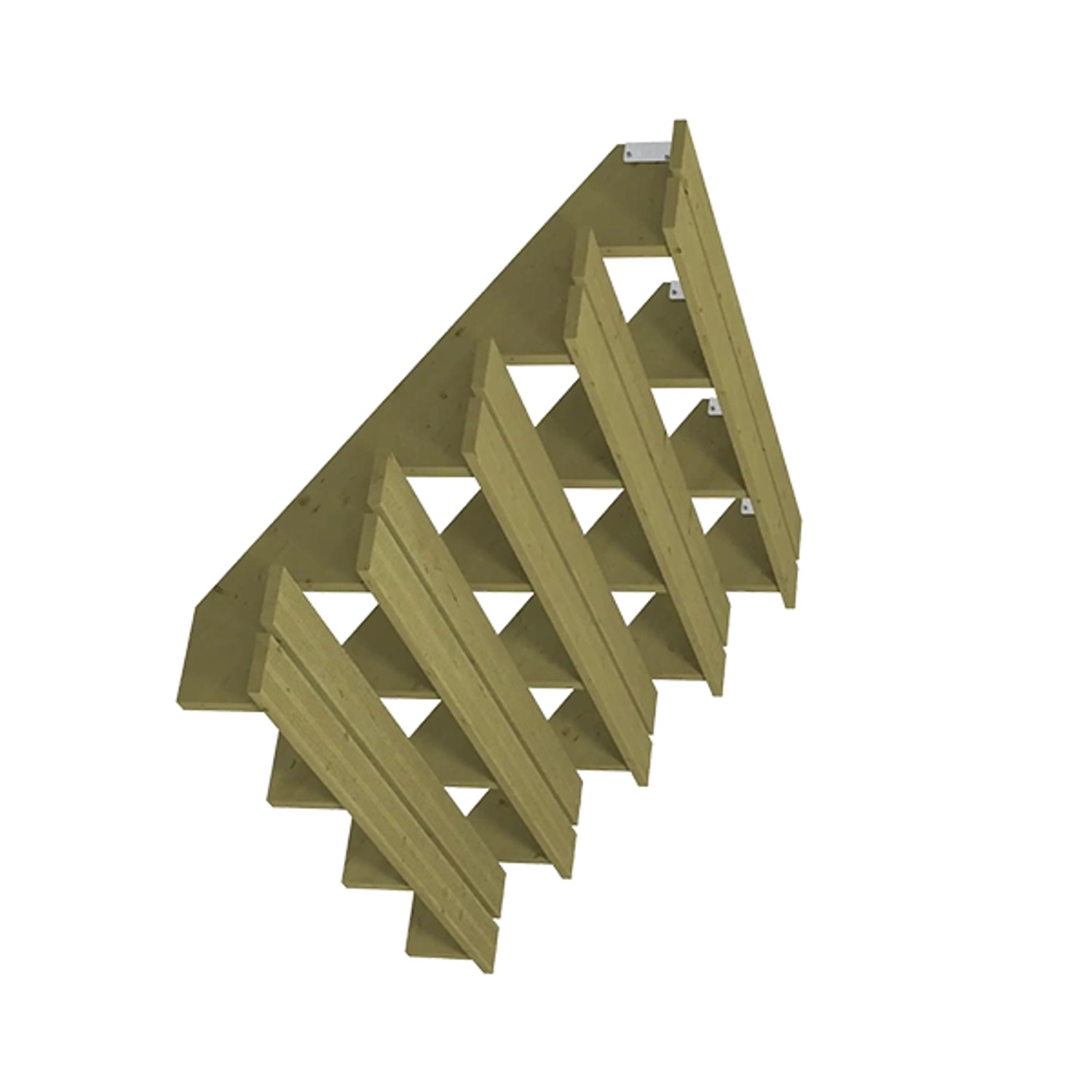 Plus A/S Terrassentreppe 5 Stufen 125x85x180 cm Druckimprägniert NTR Kl A