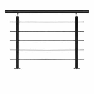 Treba AluTec-Geländer Brooklyn für Wangentreppe 11 Stufen Alu Schwarz