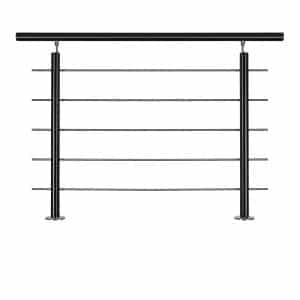 Treba AluTec-Geländer Brooklyn für Wangentreppe 12 Stufen Alu Schwarz