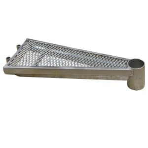 Treba Außenspindeltreppe Arizona 1 Streckgitter Stufenerweiterung Ø 130 cm