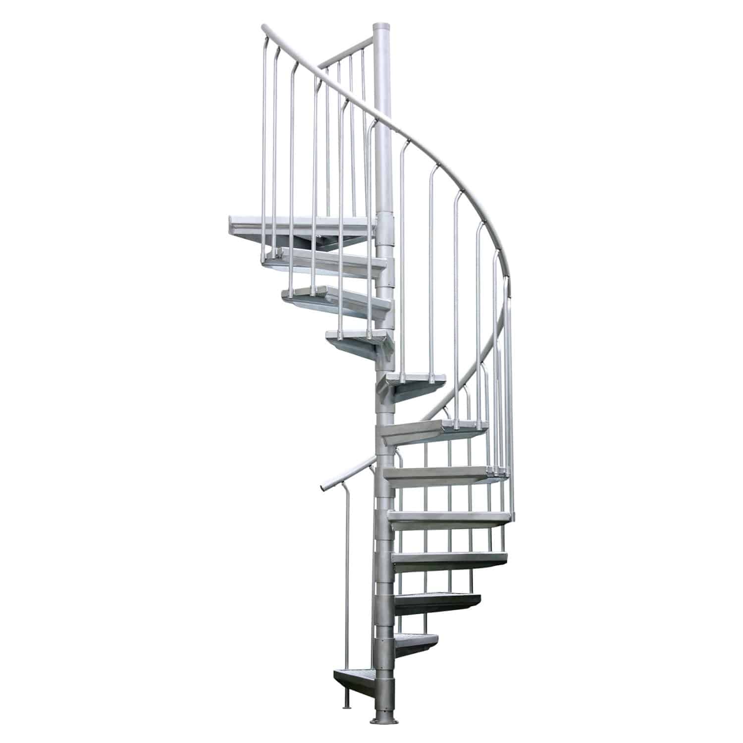 Treba Außenspindeltreppe Arizona 11 Stufen mit Podest Ø 180 cm Höhe bis 270 cm