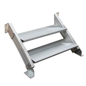 Treba Außentreppe Alaska 3 mit 2 Profilstufen 100 cm x 28 cm Aluminium