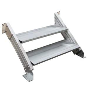 Treba Außentreppe Alaska 3 mit 2 Profilstufen 80 cm x 28 cm Aluminium