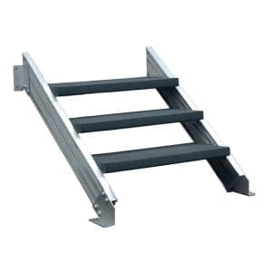 Treba Außentreppe Alaska 3 mit 3 Kunststoffstufen 80 cm x 30 cm Anthrazit