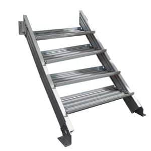 Treba Außentreppe Alaska 3 mit 4 Stufenwanne 80 cm x 30