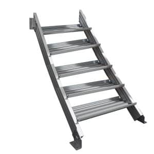 Treba Außentreppe Alaska 3 mit 5 Stufenwanne 80 cm x 30