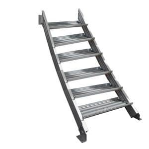 Treba Außentreppe Alaska 3 mit 6 Stufenwanne 80 cm x 30