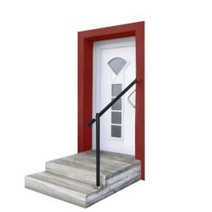Treba Eingangsgeländer GA6 Bodenmontage 1.150 mm Aluminium-Schwarz