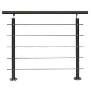 Treba Geländer-Set AB10 Bodenmontage 150 cm Aluminium Anthrazit