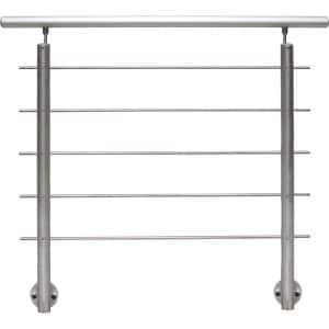 Treba Geländer-Set AB5 Seitliche Montage 150 cm Aluminium Eloxiert