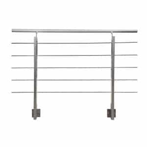 Treba Geländer-Set CB1 Seitliche Montage 150 cm Aluminium Eloxiert