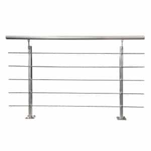 Treba Geländer-Set CB2 Bodenmontage 150 cm Aluminium Eloxiert
