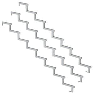 Vinuovo 3er Set Stahl Treppenwange 8 Stufen Option für Setzstufen 136cm