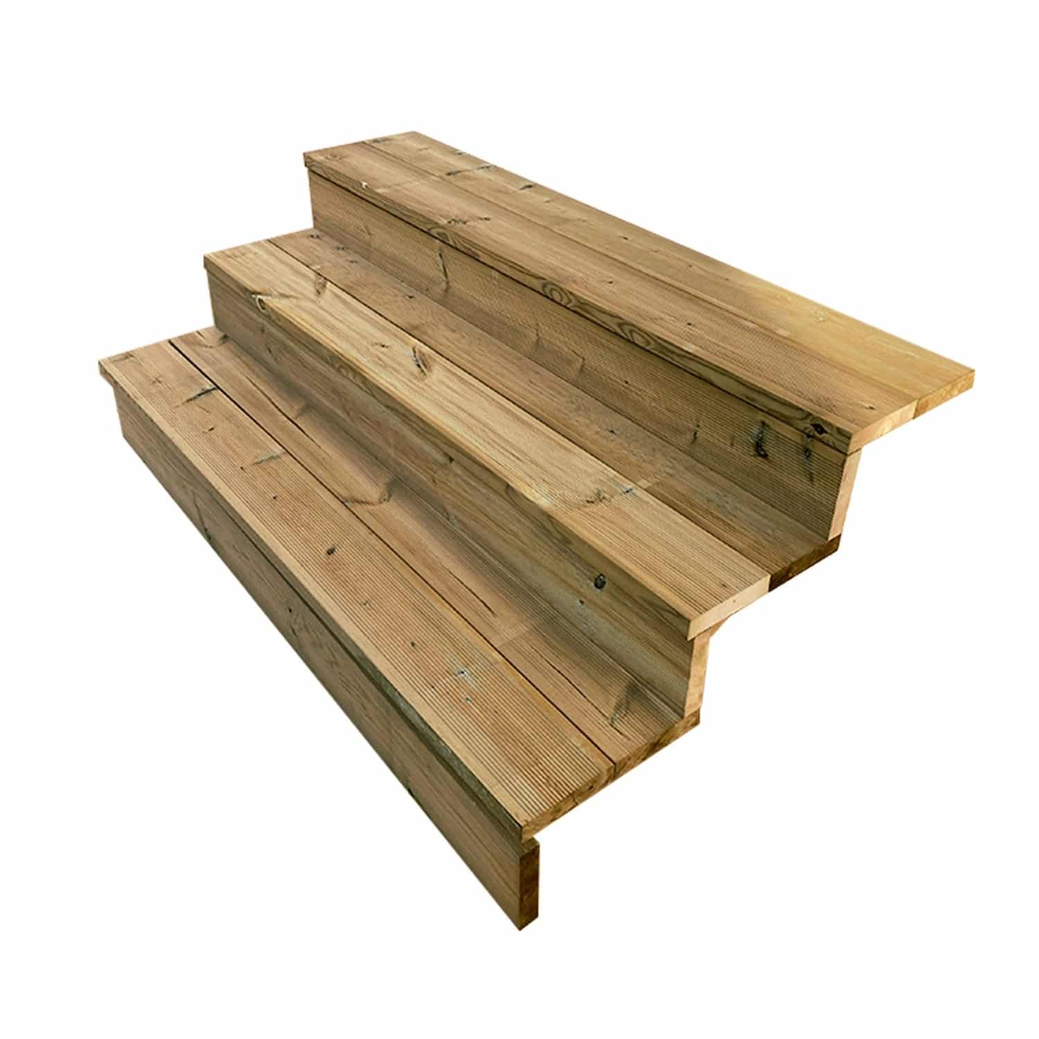 Vinuovo Gartentreppe Holz 3 Stufen 140cm mit Setzstufen