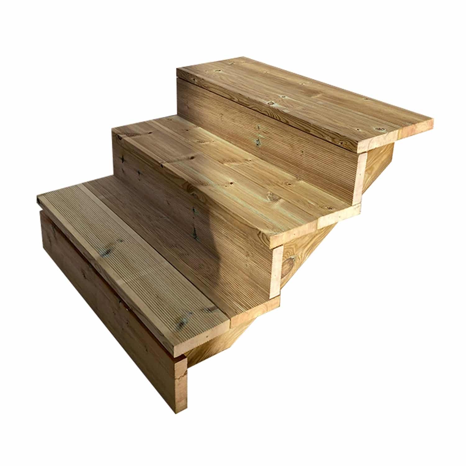 Vinuovo Gartentreppe Holz 3 Stufen 80cm mit Setzstufen