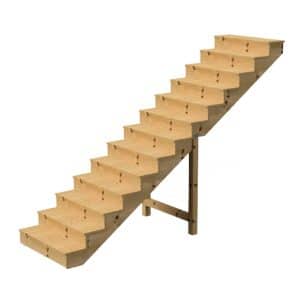 Vinuovo Holztreppe 13 Stufen 120cm mit Setzstufen