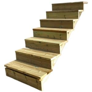 Vinuovo Holztreppe 7 Stufen 60cm mit Setzstufen