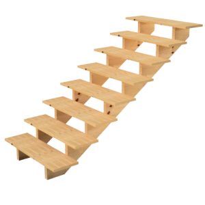 Vinuovo Holztreppe 8 Stufen 100cm ohne Setzstufen