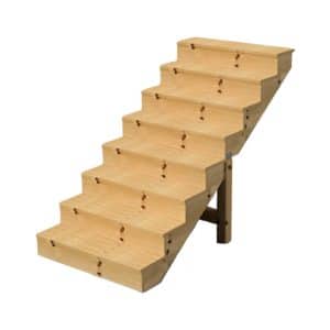 Vinuovo Holztreppe 8 Stufen 120cm mit Setzstufen