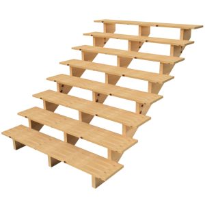 Vinuovo Holztreppe 8 Stufen 160cm ohne Setzstufen
