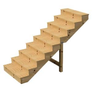 Vinuovo Holztreppe 9 Stufen 100cm mit Setzstufen