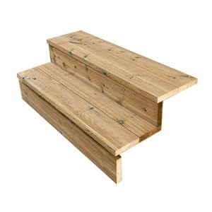 Vinuovo Terrassentreppe 2 Stufen 100cm mit Setzstufen