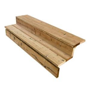 Vinuovo Terrassentreppe Holz 2 Stufen 140cm mit Setzstufen