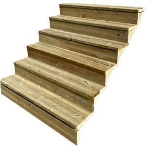 Vinuovo Treppe Holz 6 Stufen 140cm mit Setzstufen