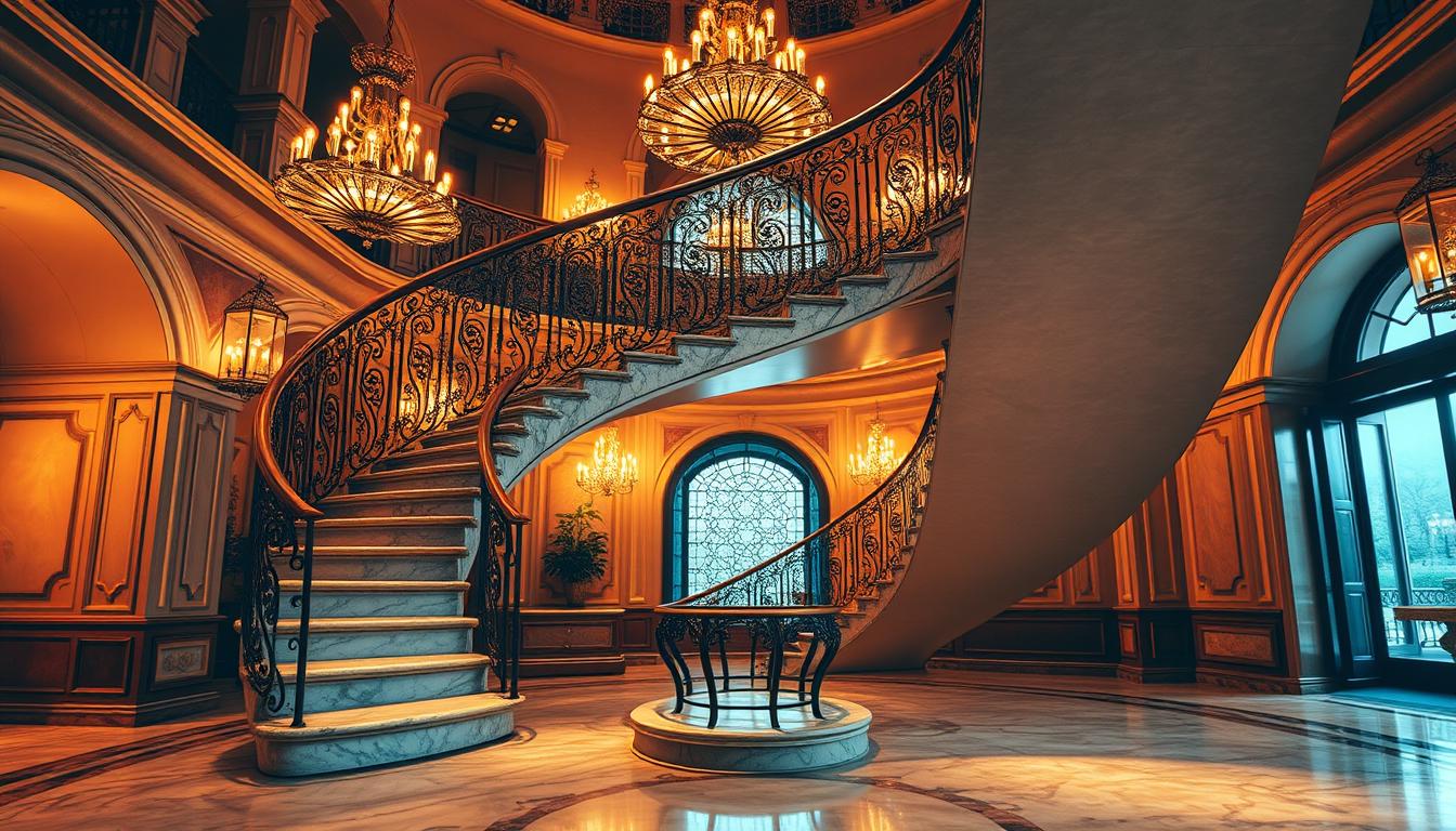 aufgesattelte treppe