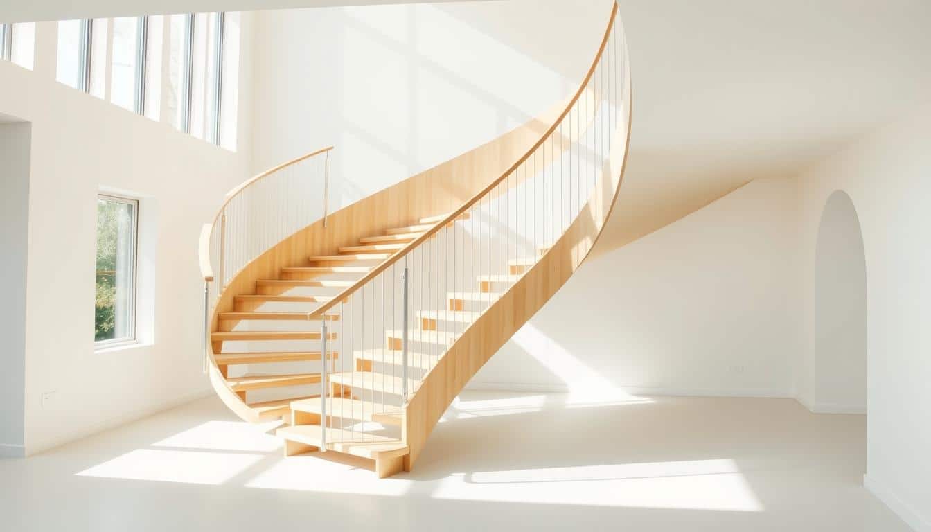 halbgewendelte treppe