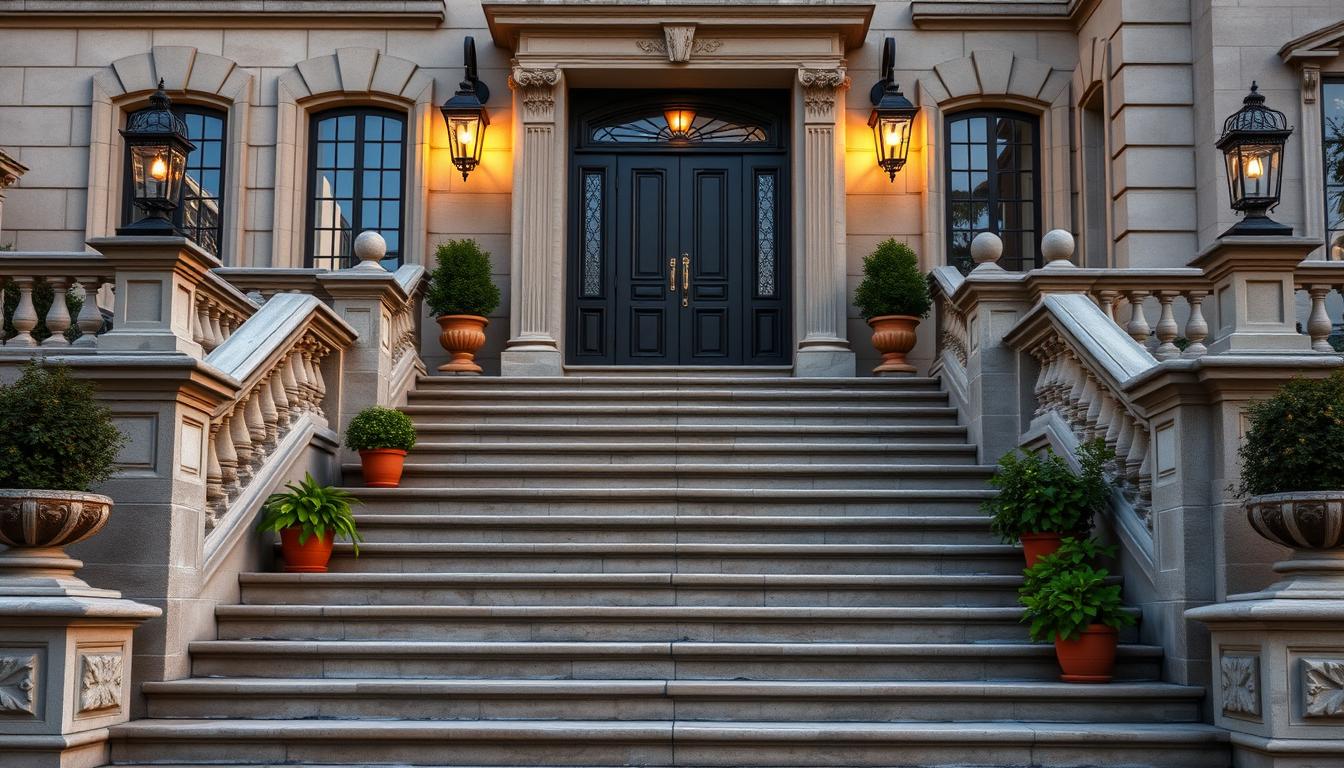 ideen hauseingang treppe