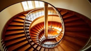 viertelgewendelte treppe