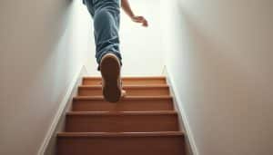 wechselschritt treppe runter ab wann